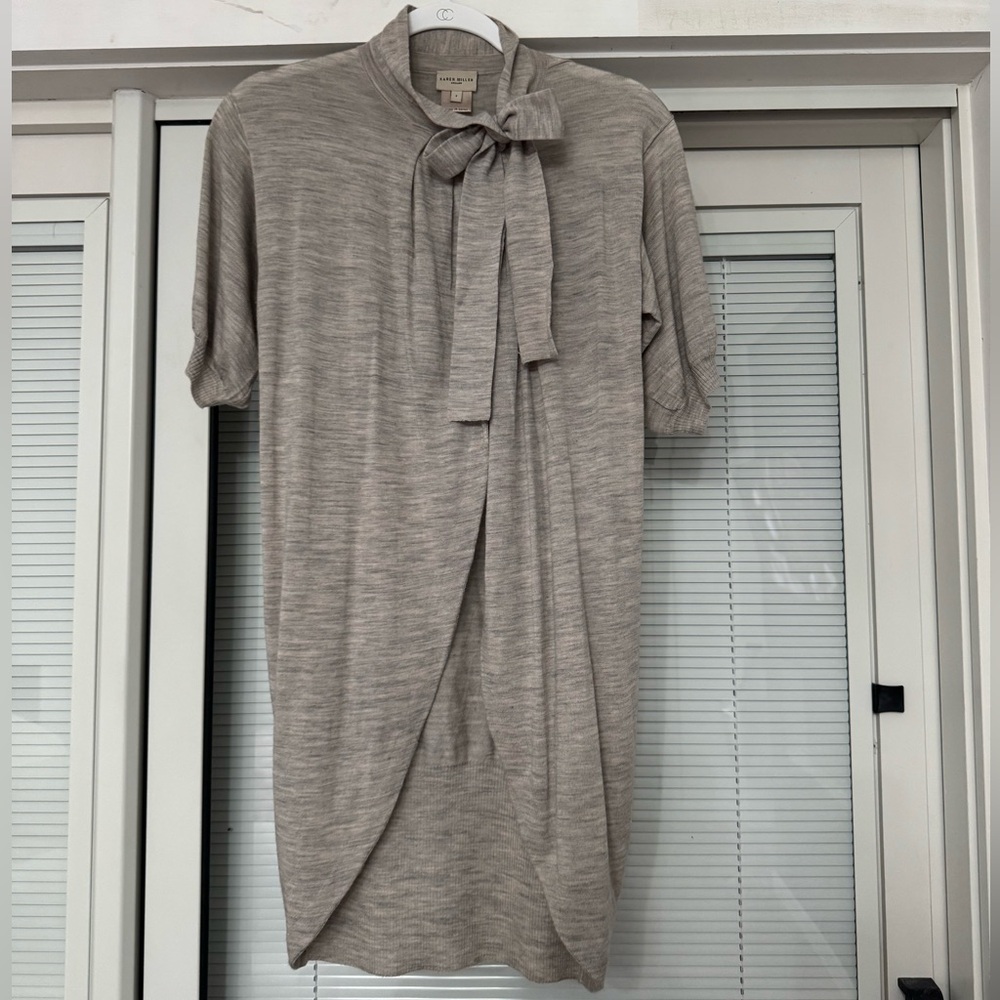 Karen Millen Light Gray Knit Top